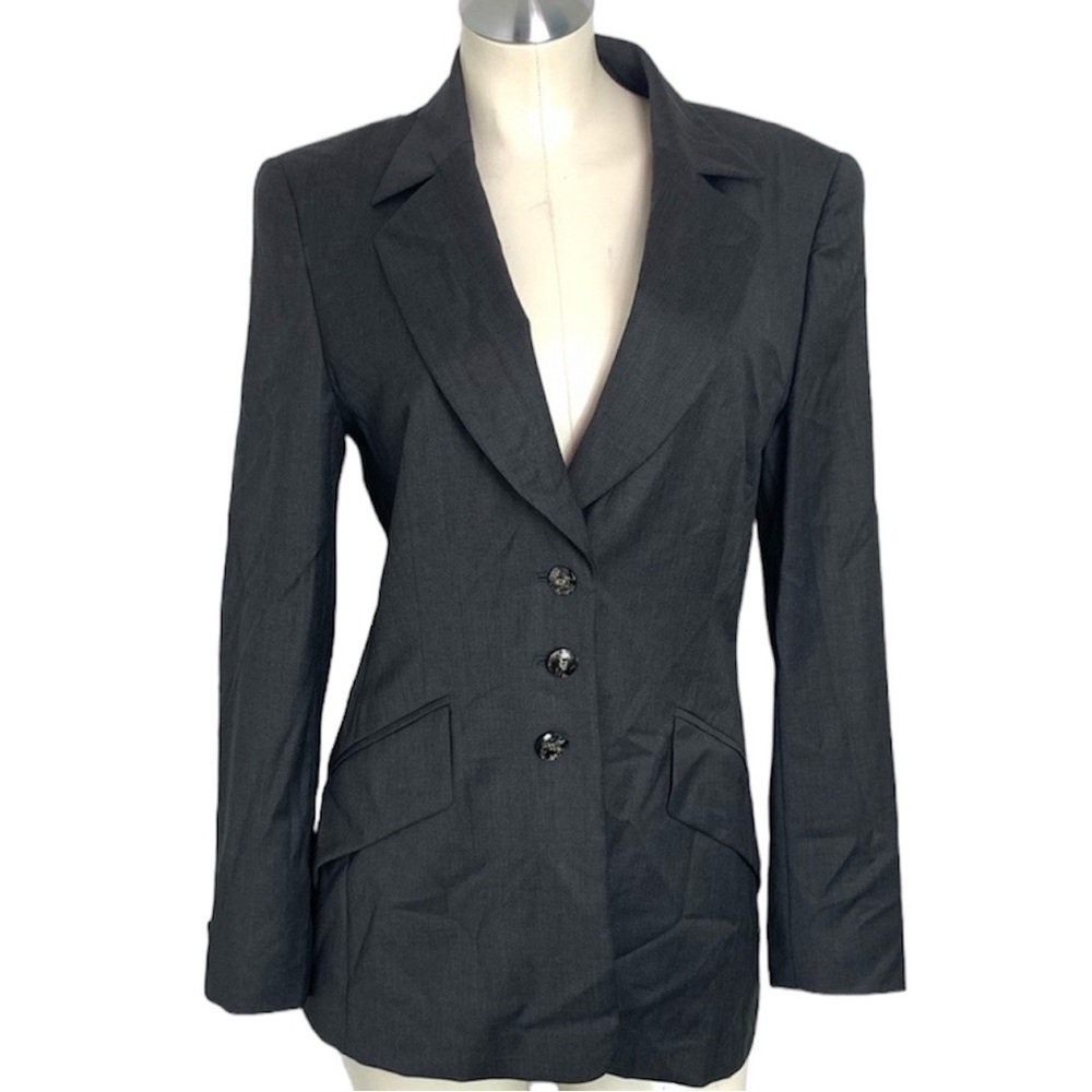 Escada 3 button virgin wool blazer size 38